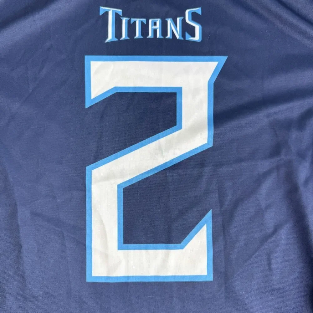 Tennessee Titans Julio Jones #2 Jersey Men Medium Navy Nike Dri-Fit NFL Football